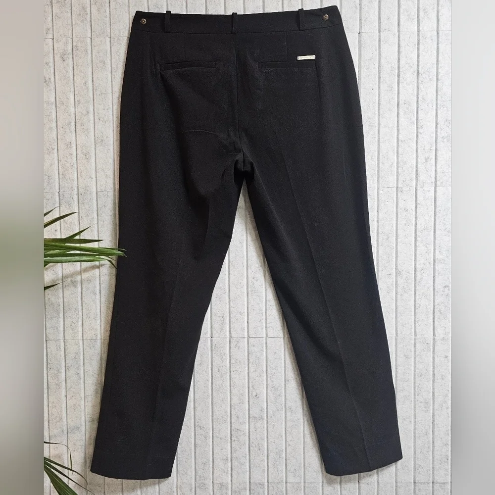 Michael Kors Black Dress Pants Size 6 Career Work Trousers Slim Fit